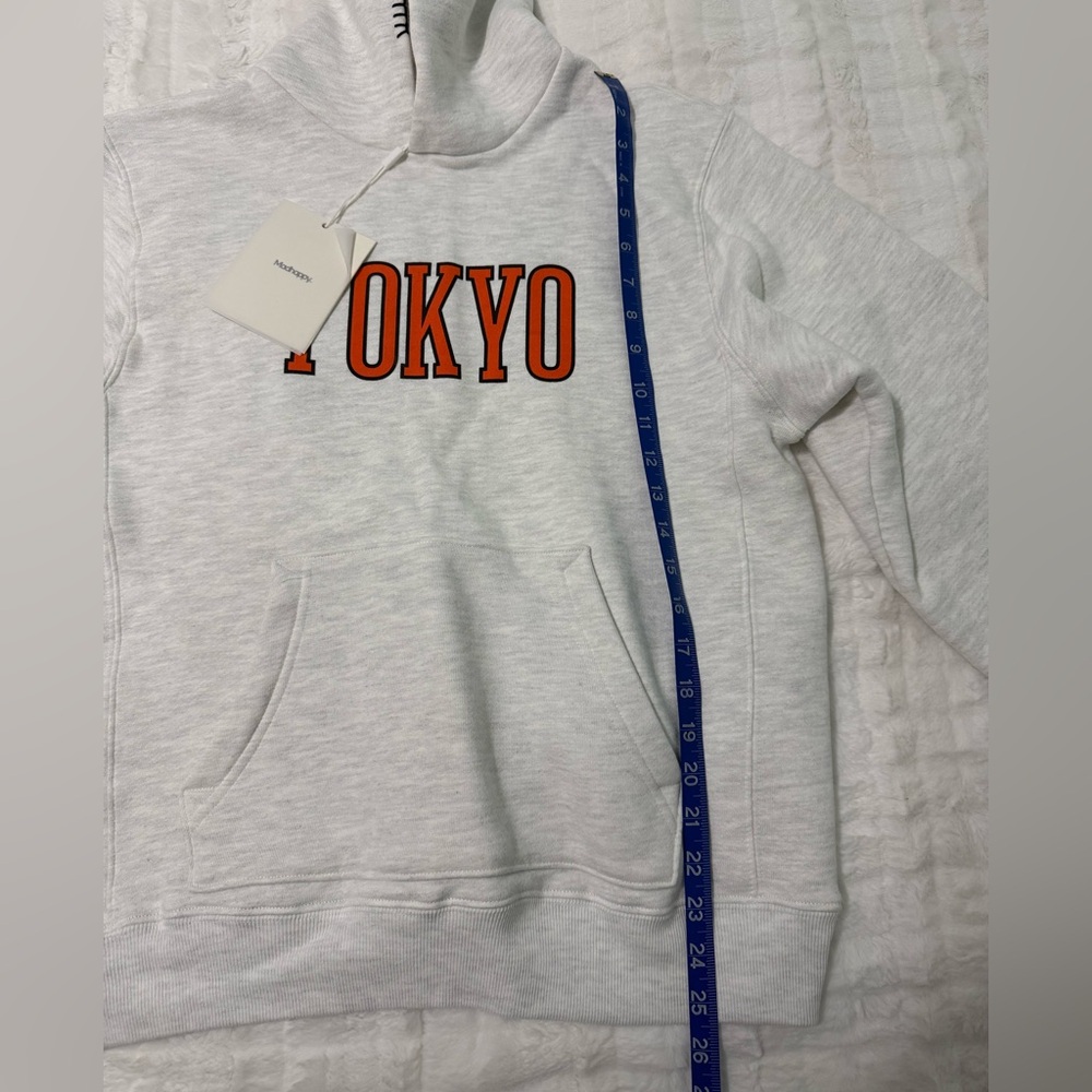 NEW Madhappy Light Ash Gray Hoodie, Orange Tokyo design, Unisex XS - Picture 7 of 8